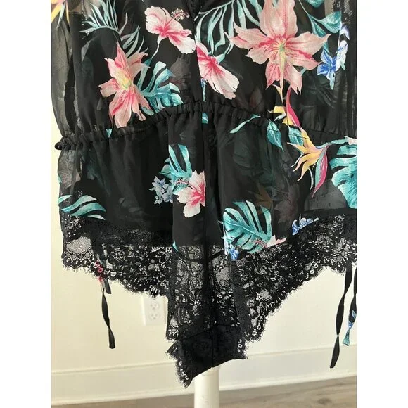 INC International Concepts Sexy Bodysuit Lingerie Intimates Size L Lace NWT $49 - Picture 3 of 9